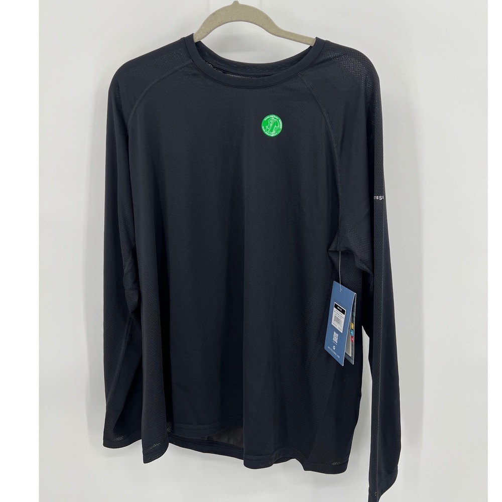 White Sierra Mens Techno II Outdoor Seamless Long Sleeve Tee Black XL UPF 30 NWT